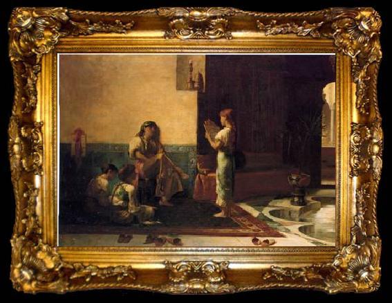 framed  unknow artist Arab or Arabic people and life. Orientalism oil paintings  440, ta009-2
